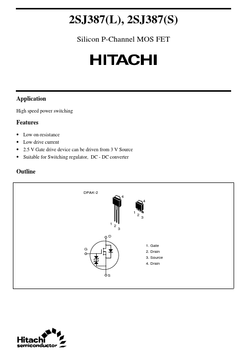 2SJ387L Hitachi Semiconductor