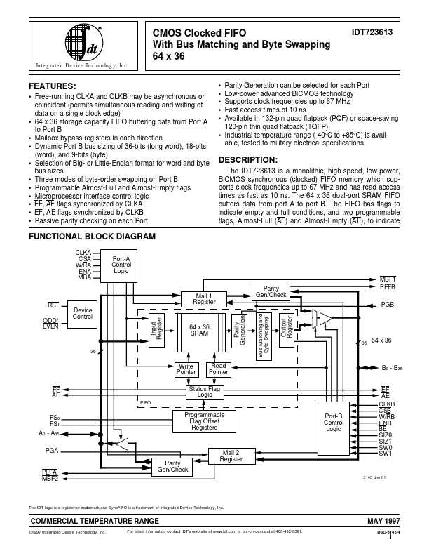 IDT723613 Integrated Device Technology