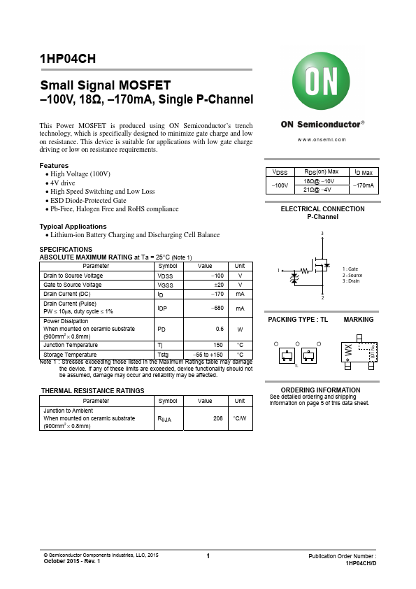 1HP04CH ON Semiconductor