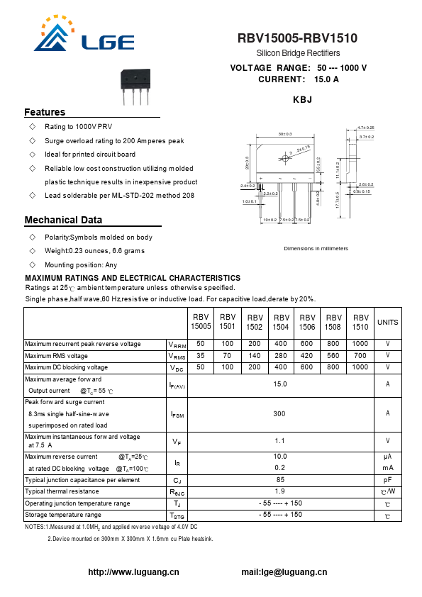 RBV1501 LGE