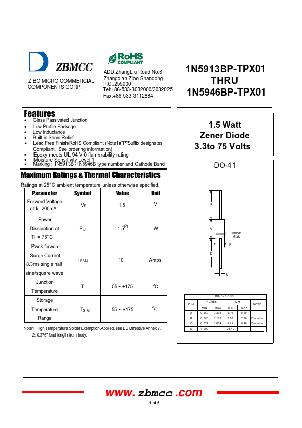 1N5930BP-TPX01