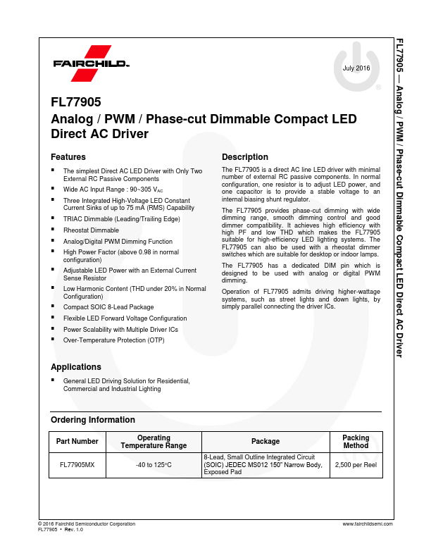 FL77905 Fairchild Semiconductor