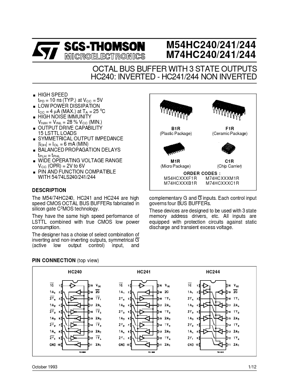 M54HC241 ST Microelectronics