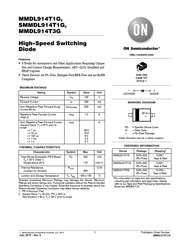 MMDL914T1G