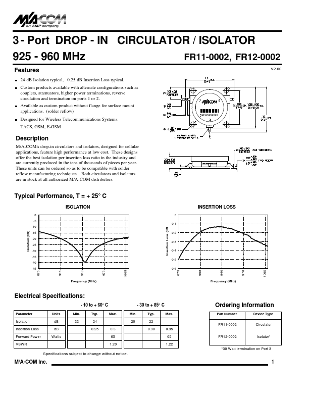 FR11-0002 Tyco Electronics