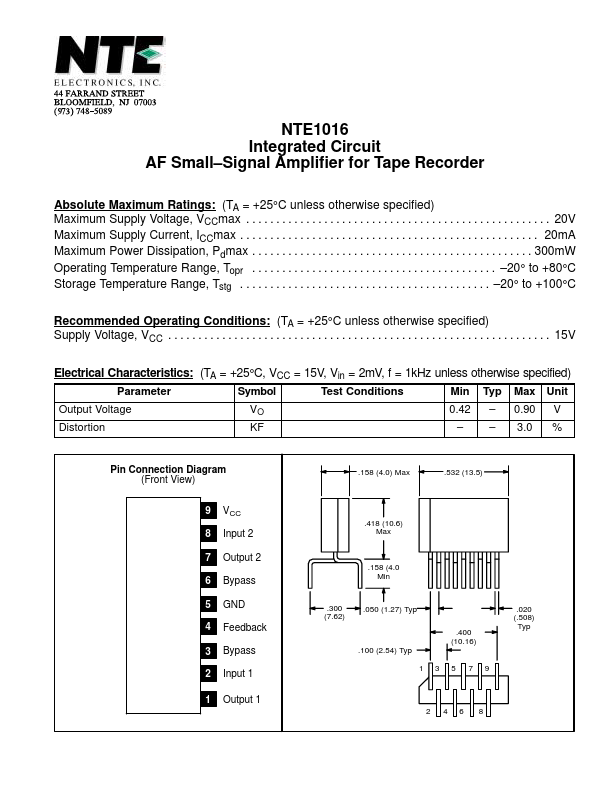 NTE1016