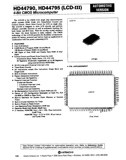 <?=HD44795?> डेटा पत्रक पीडीएफ