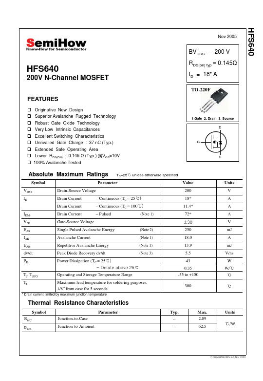 <?=HFS640?> डेटा पत्रक पीडीएफ