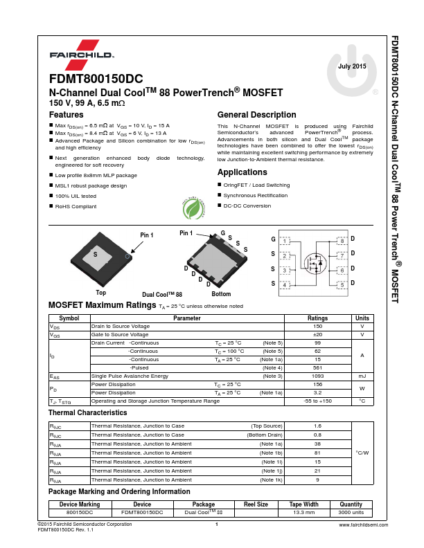 FDMT800150DC Fairchild Semiconductor