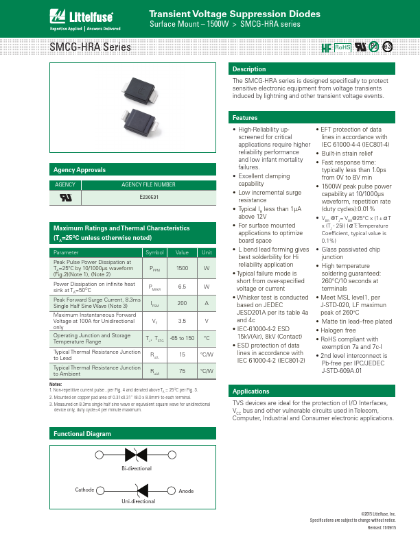 SMCG22CA-HRA Littelfuse