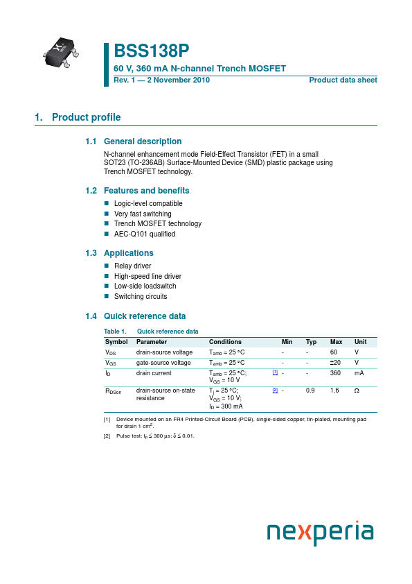 BSS138P nexperia