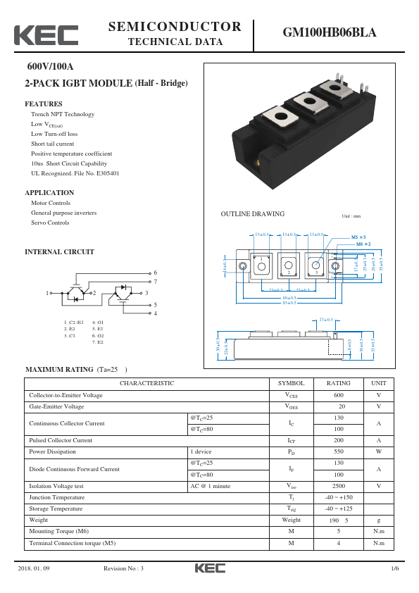 <?=GM100HB06BLA?> डेटा पत्रक पीडीएफ