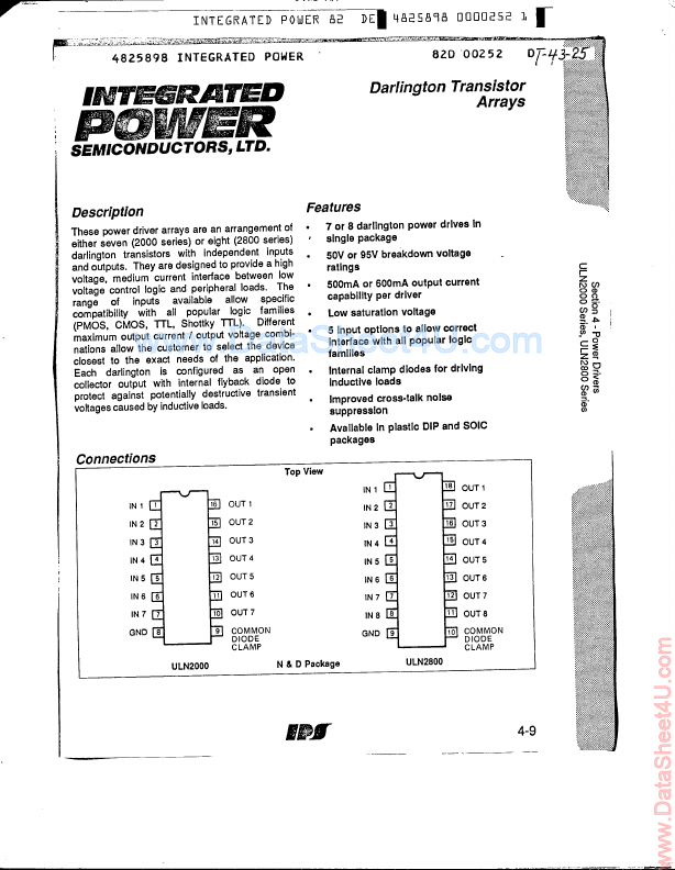 ULN2015 Integrated Power Semiconductors