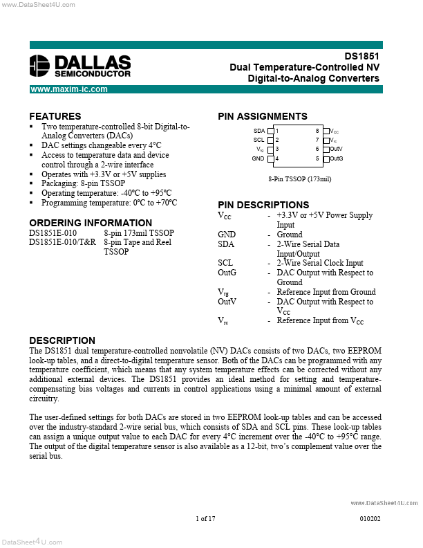 DS1851 Dallas Semiconducotr