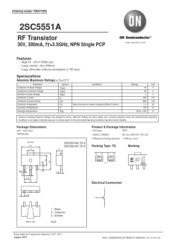 2SC5551A ON Semiconductor