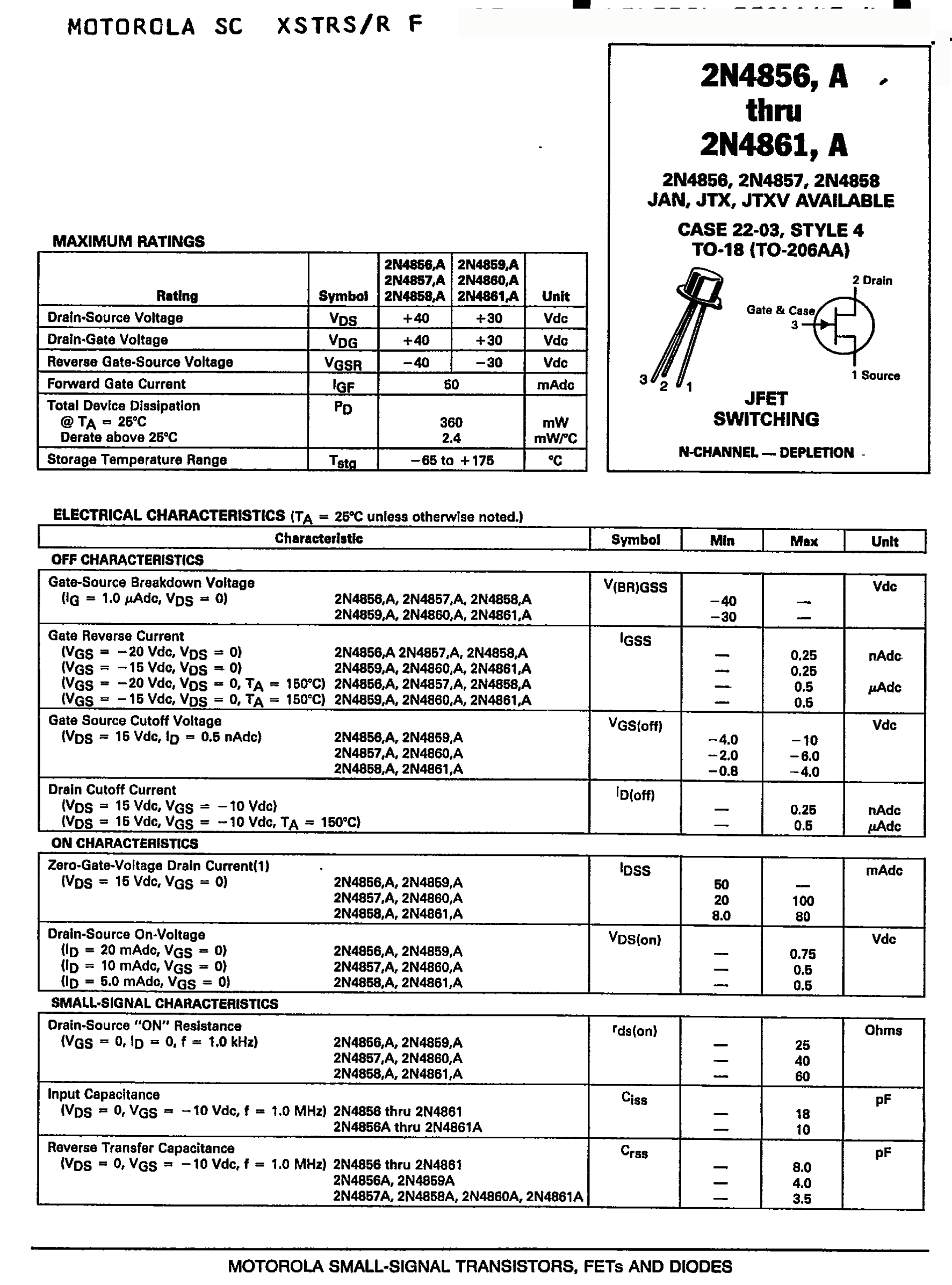 2N4856A Motorola  Inc