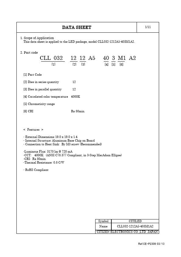 CLL032-1212A5-403M1A2