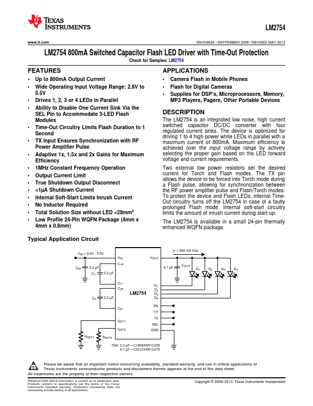 LM2754 Texas Instruments