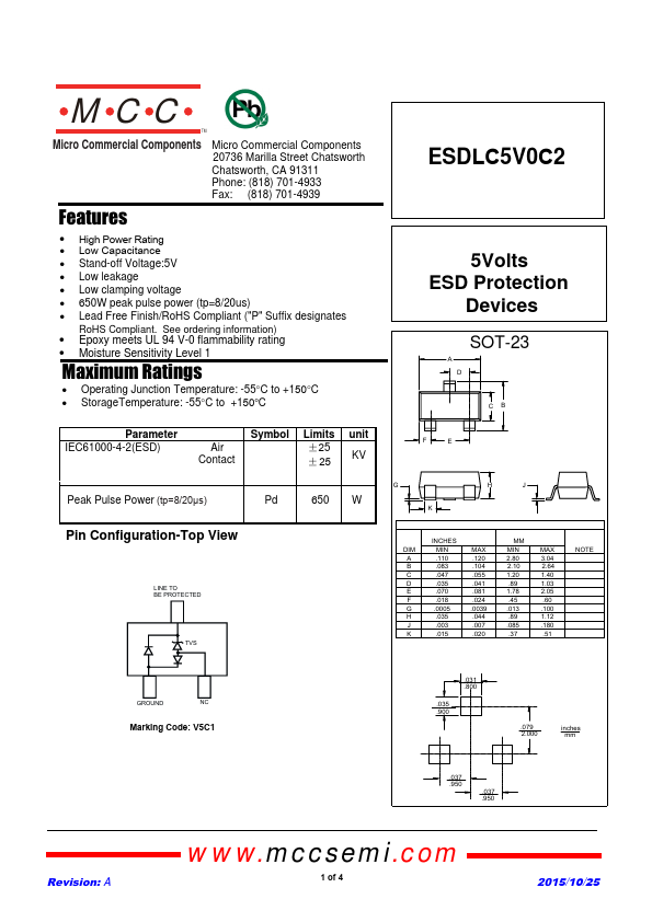 ESDLC5V0C2