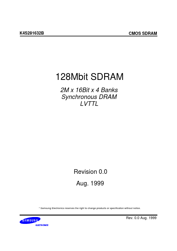 K4S281632B-TL10 Samsung semiconductor