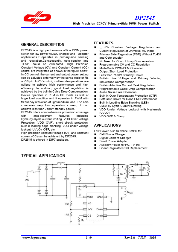 DP2545 DEVELOPER MICROELECTRONICS