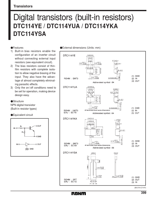 DTC114YSA Rohm