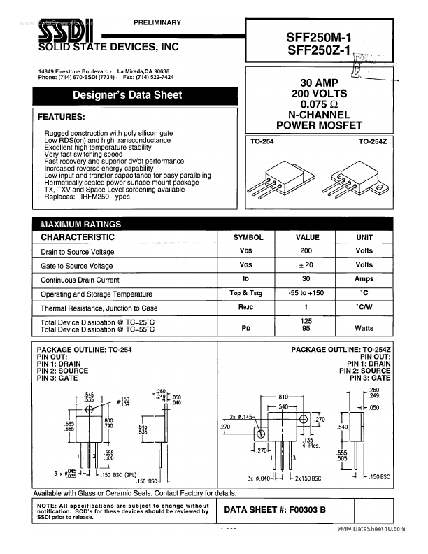 SFF250M-1 SSDI