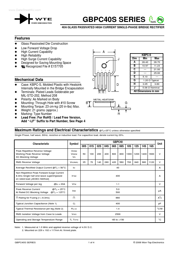 GBPC4008S Won-Top