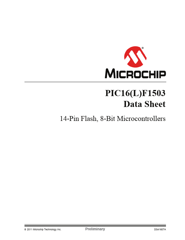 PIC16F1503 Microchip Technology
