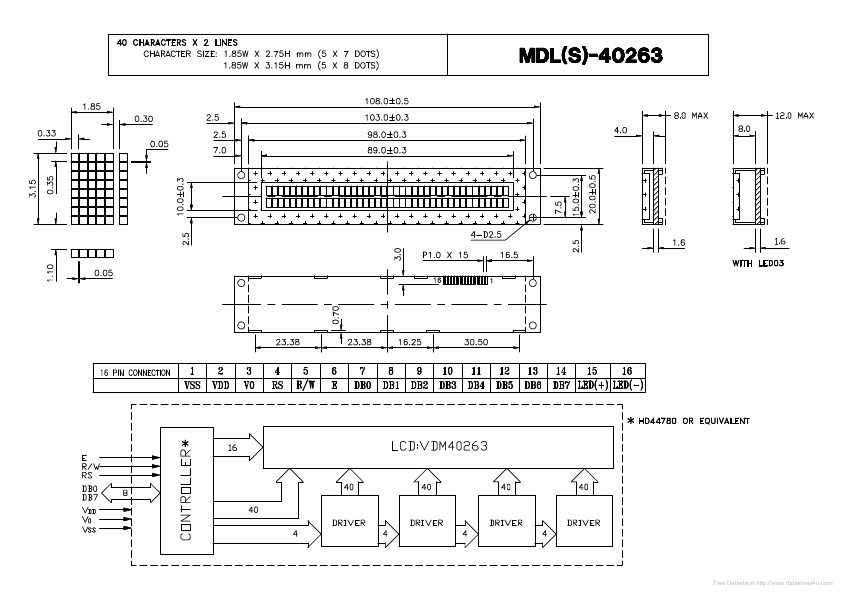 <?=MDLS-40263?> डेटा पत्रक पीडीएफ