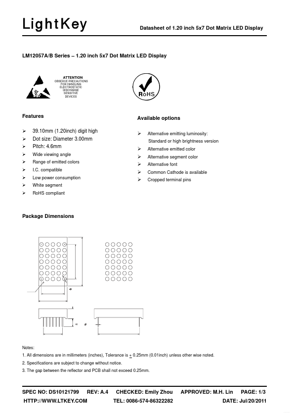 LM12057BUG LightKey