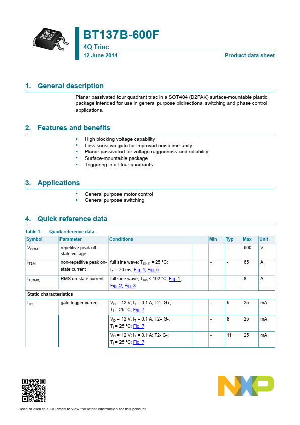 <?=BT137B-600F?> डेटा पत्रक पीडीएफ