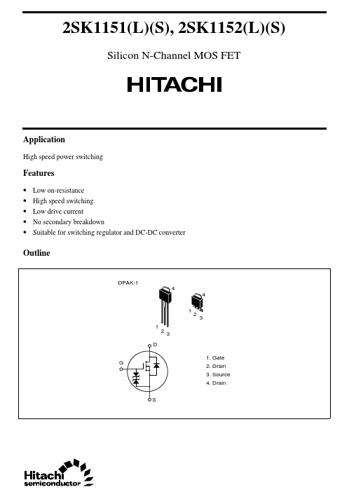 2SK1152S Hitachi Semiconductor