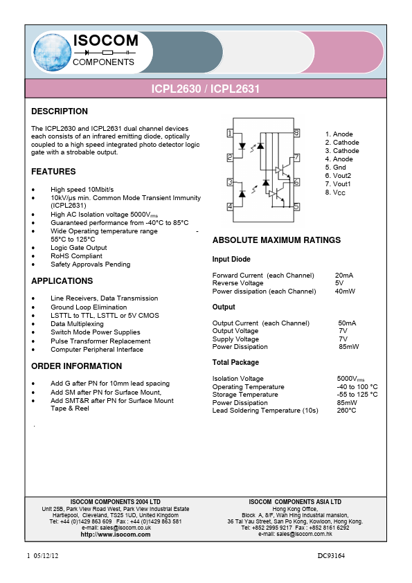 ICPL2630 ISOCOM