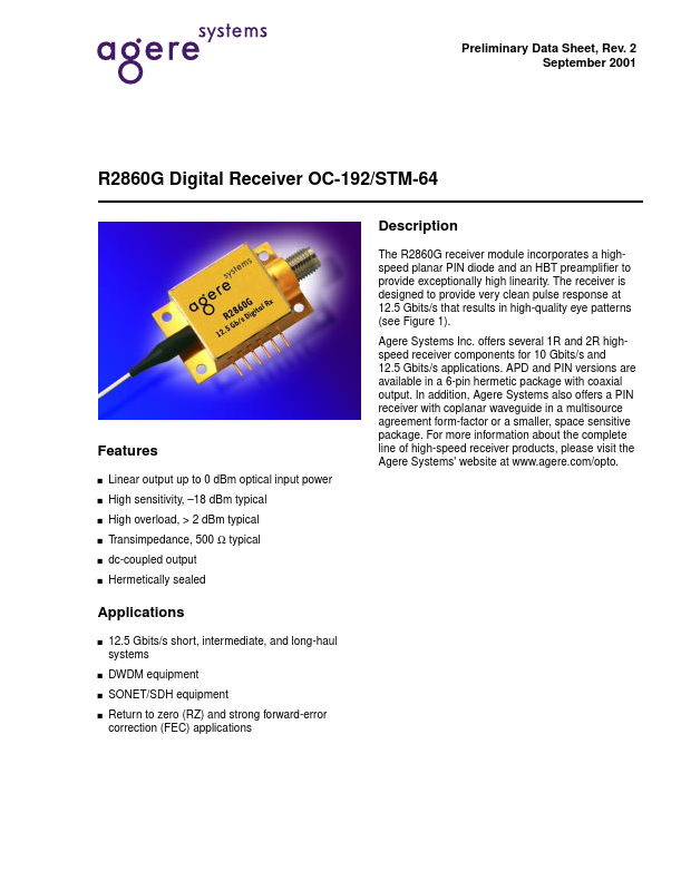 R2860G023 Agere Systems