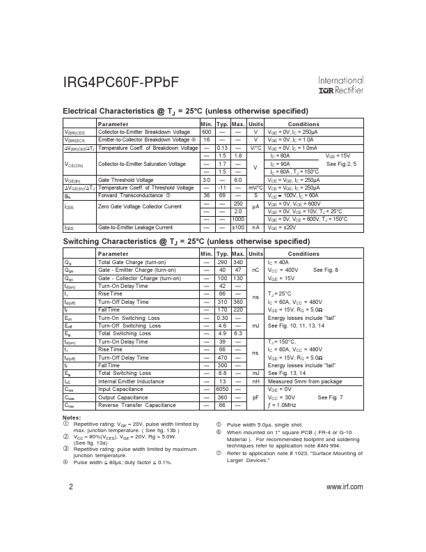 IRG4PC60F-PPBF