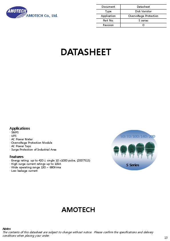 INR14D181S AMOTECH