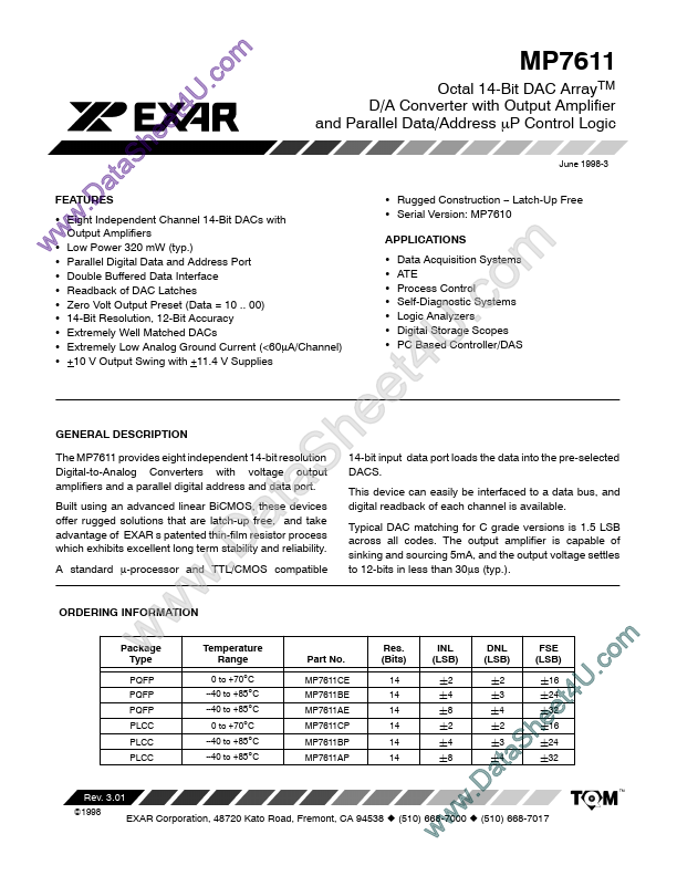 MP7611 Exar Corporation