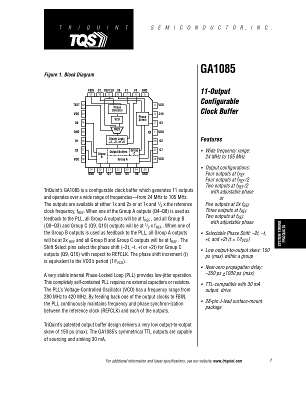 GA1085 TriQuint Semiconductor