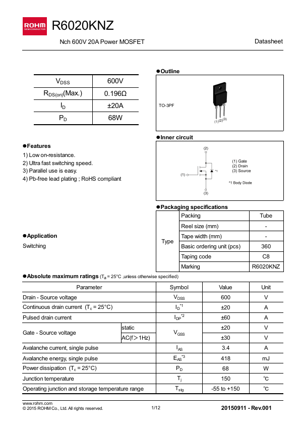 R6020KNZ ROHM