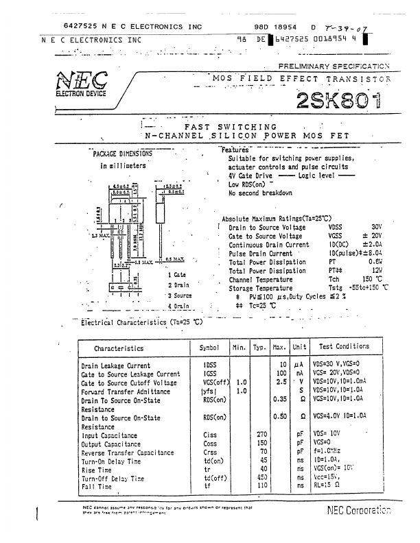 2SK801 NEC