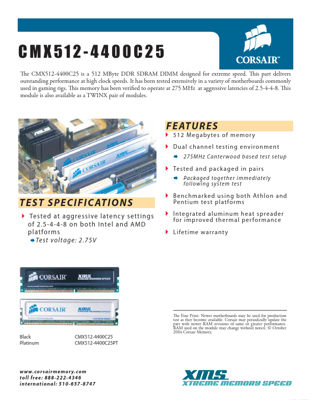 CMX512-4400C25 Corsair