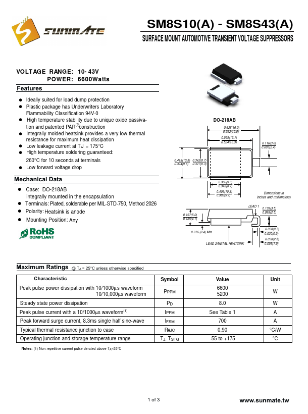 SM8S43A