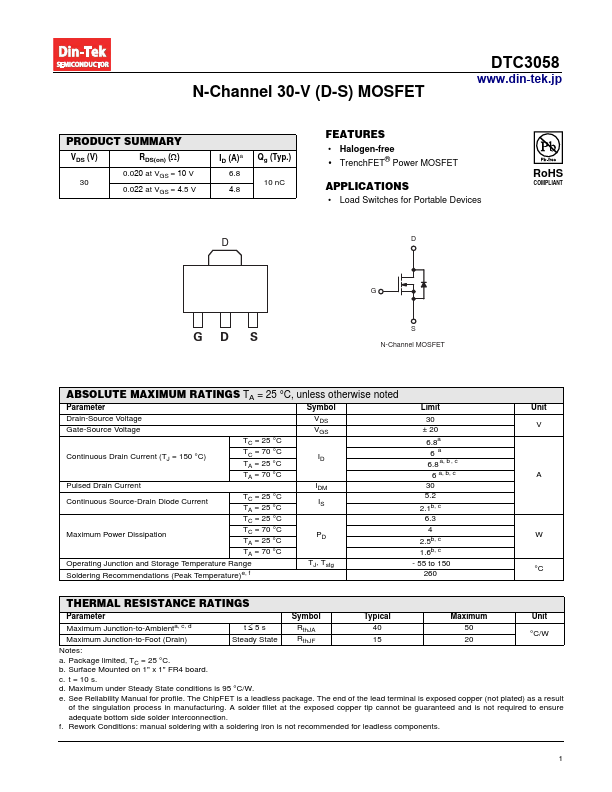 DTC3058 Din-Tek