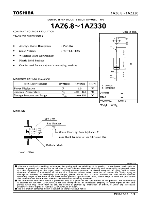 1AZ20 Toshiba Semiconductor