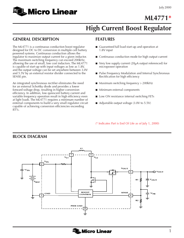 ML4771 Micro Linear