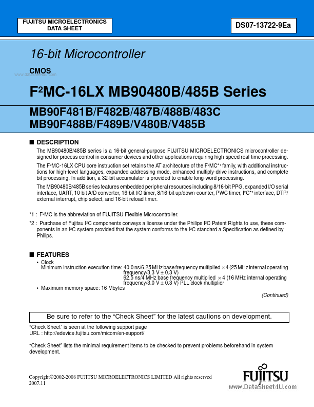 MB90483C Fujitsu Media Devices