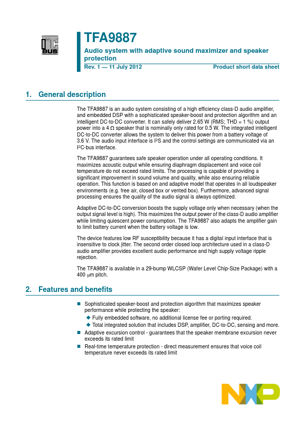 TFA9887 NXP Semiconductors