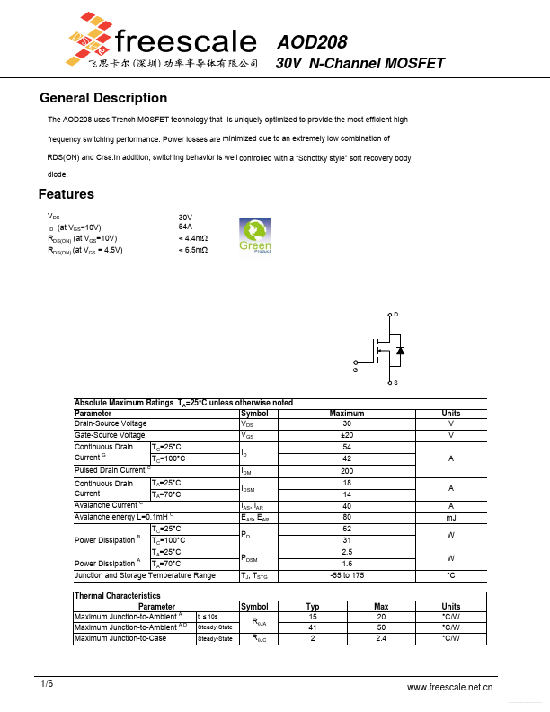 AOD208 Freescale