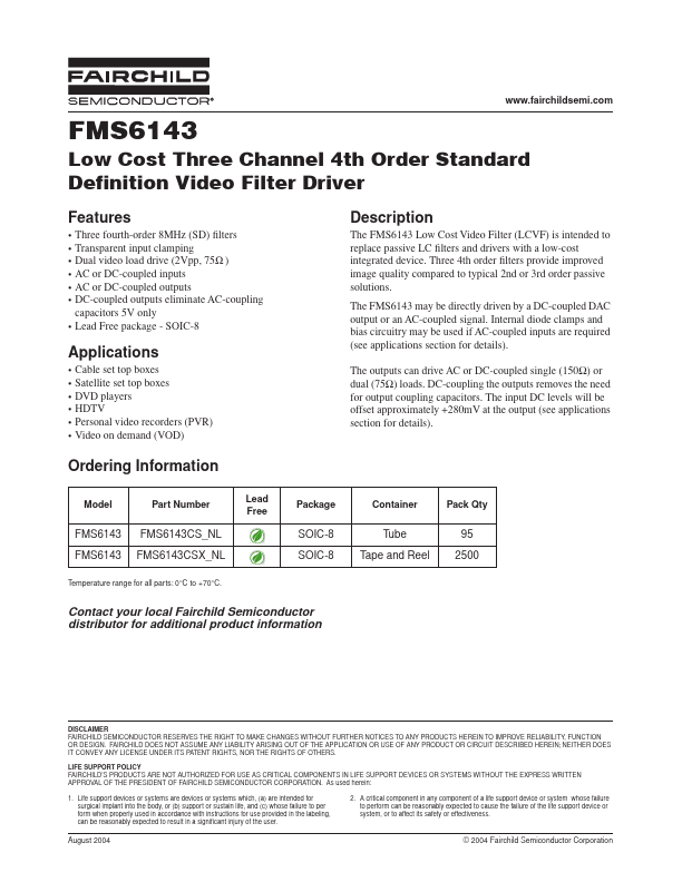 FMS6143 Fairchild Semiconductor